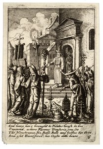 Jezus voor Pilatus door Wenceslaus Hollar
